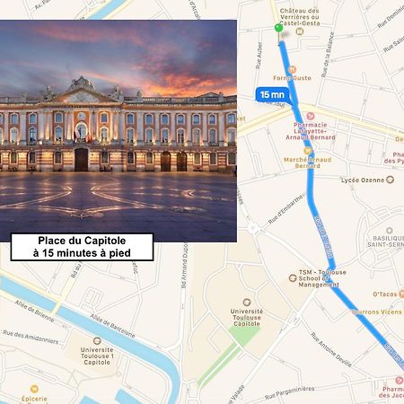Le St Honore - Appartement Toulouse Centre Avec Chambre & Parking Luaran gambar